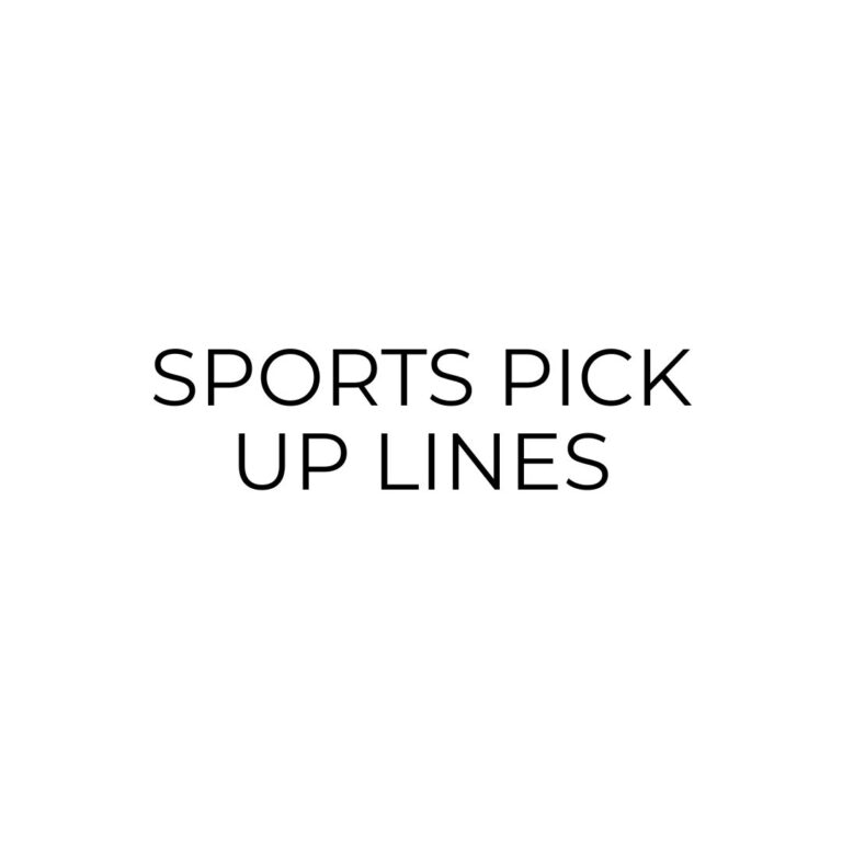 Sports Pick Up Lines