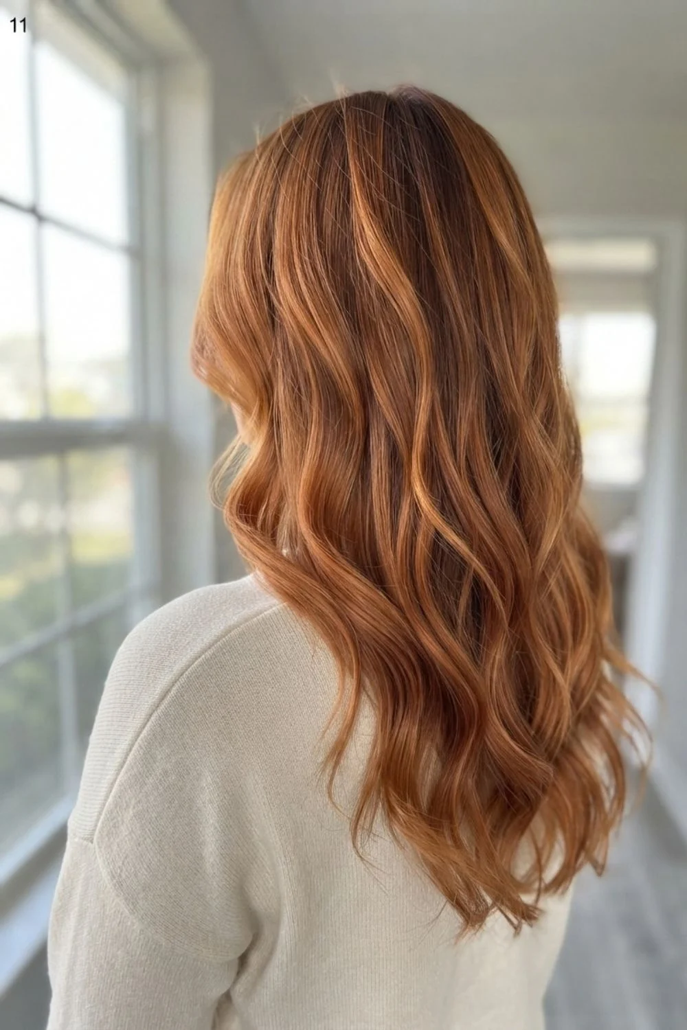 Golden copper waves with bright warm dimension